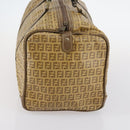FENDI Zucchino Canvas Boston Bag Coated Canvas Beige Auth ti3442-4