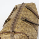 FENDI Zucchino Canvas Boston Bag Coated Canvas Beige Auth ti3442-6