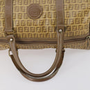 FENDI Zucchino Canvas Boston Bag Coated Canvas Beige Auth ti3442-7
