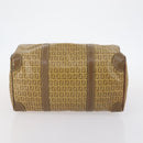 FENDI Zucchino Canvas Boston Bag Coated Canvas Beige Auth ti3442-5