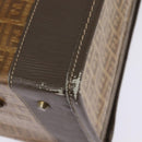 FENDI Zucchino Canvas Trunk Coated Canvas Brown Gold Auth ti3443-13