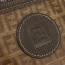 FENDI Zucchino Canvas Trunk Coated Canvas Brown Gold Auth ti3443-14