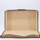 FENDI Zucchino Canvas Trunk Coated Canvas Brown Gold Auth ti3443-16