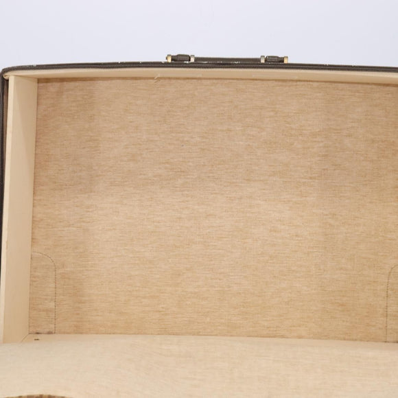 FENDI Zucchino Canvas Trunk Coated Canvas Brown Gold Auth ti3443