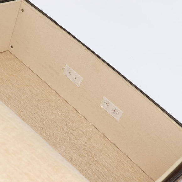 FENDI Zucchino Canvas Trunk Coated Canvas Brown Gold Auth ti3443