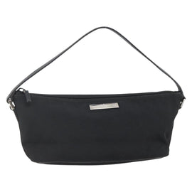 GUCCI Accessory Pouch Nylon Black Silver 039 1103 Auth ti3444