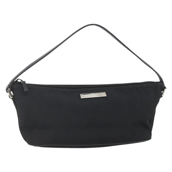 GUCCI Accessory Pouch Nylon Black Silver 039 1103 Auth ti3444