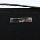 GUCCI Accessory Pouch Nylon Black Silver 039 1103 Auth ti3444-9