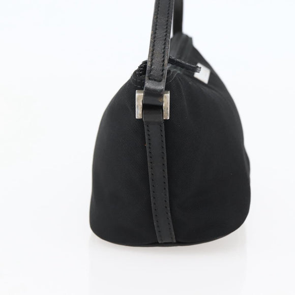 GUCCI Accessory Pouch Nylon Black Silver 039 1103 Auth ti3444