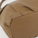 BURBERRY Blue Label Shoulder Bag Leather Beige Gold Auth ti3445-14