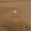 BURBERRY Blue Label Shoulder Bag Leather Beige Gold Auth ti3445-17