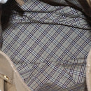 BURBERRY Blue Label Shoulder Bag Leather Beige Gold Auth ti3445-12