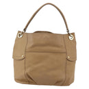 BURBERRY Blue Label Shoulder Bag Leather Beige Gold Auth ti3445-2