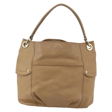 BURBERRY Blue Label Shoulder Bag Leather Beige Gold Auth ti3445 - 0