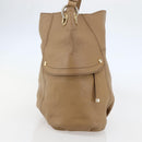 BURBERRY Blue Label Shoulder Bag Leather Beige Gold Auth ti3445-3