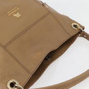 BURBERRY Blue Label Shoulder Bag Leather Beige Gold Auth ti3445-6
