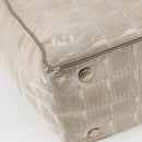 CHANEL New Travel Line Tote Bag Nylon Beige Gold CC Auth ti3446-16