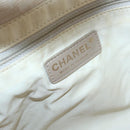 CHANEL New Travel Line Tote Bag Nylon Beige Gold CC Auth ti3446-10
