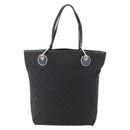 GUCCI GG Canvas Tote Bag Black Gold 120836 Auth ti3447-13