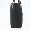 GUCCI GG Canvas Tote Bag Black Gold 120836 Auth ti3447-3