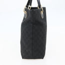 GUCCI GG Canvas Tote Bag Black Gold 120836 Auth ti3447-4