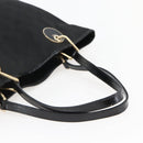 GUCCI GG Canvas Tote Bag Black Gold 120836 Auth ti3447-7