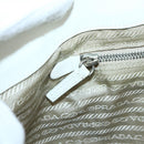 PRADA Tote Bag Punching Leather White Silver Auth ti3448-16