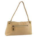GUCCI Shoulder Bag Leather Beige Gold 90699 Auth ti3449-1