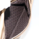 GUCCI Shoulder Bag Leather Beige Gold 90699 Auth ti3449-23