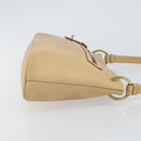 GUCCI Shoulder Bag Leather Beige Gold 90699 Auth ti3449-3