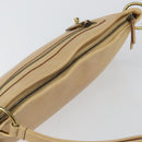 GUCCI Shoulder Bag Leather Beige Gold 90699 Auth ti3449-6