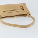 GUCCI Shoulder Bag Leather Beige Gold 90699 Auth ti3449-7