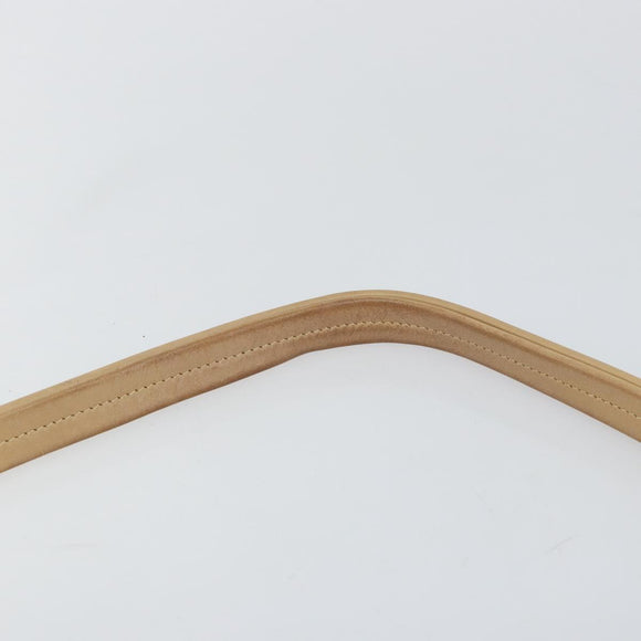 GUCCI Shoulder Bag Leather Beige Gold 90699 Auth ti3449