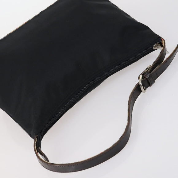 BURBERRY Nova Check Blue Label Bag Canvas nylon 5Set Beige Gray blue Auth ti3451