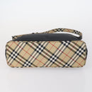 BURBERRY Nova Check Blue Label Bag Canvas nylon 5Set Beige Gray blue Auth ti3451-11