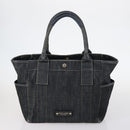 BURBERRY Nova Check Blue Label Bag Canvas nylon 5Set Beige Gray blue Auth ti3451-13