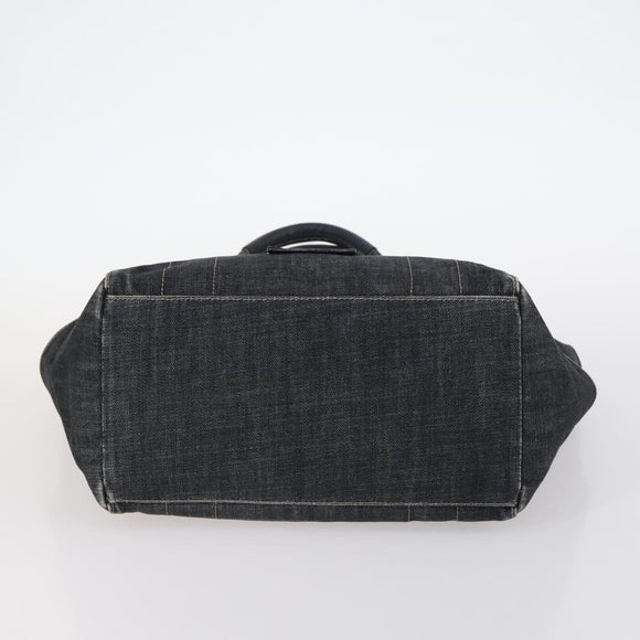 BURBERRY Nova Check Blue Label Bag Canvas nylon 5Set Beige Gray blue Auth ti3451