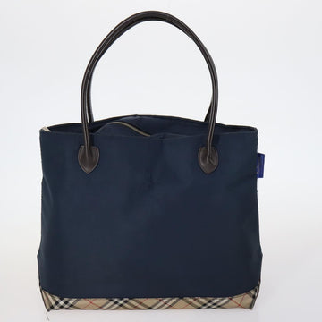 BURBERRY Nova Check Blue Label Bag Canvas nylon 5Set Beige Gray blue Auth ti3451 - 0