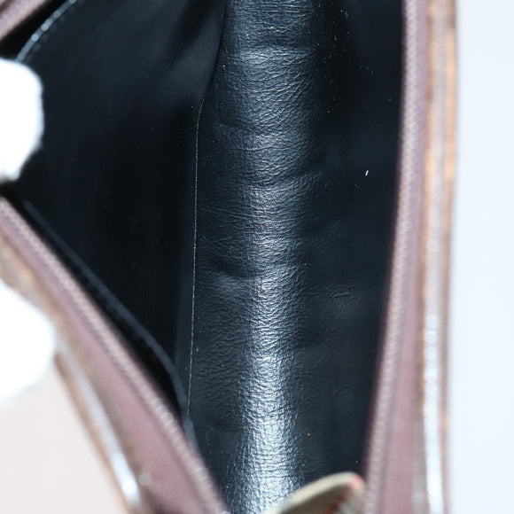 BURBERRY Nova Check Blue Label Bag Canvas nylon 5Set Beige Gray blue Auth ti3451