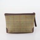 BURBERRY Nova Check Blue Label Bag Canvas nylon 5Set Beige Gray blue Auth ti3451-24
