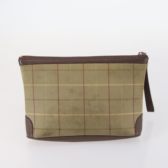 BURBERRY Nova Check Blue Label Bag Canvas nylon 5Set Beige Gray blue Auth ti3451