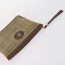 BURBERRY Nova Check Blue Label Bag Canvas nylon 5Set Beige Gray blue Auth ti3451-25