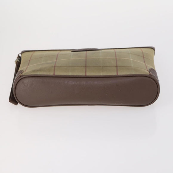 BURBERRY Nova Check Blue Label Bag Canvas nylon 5Set Beige Gray blue Auth ti3451