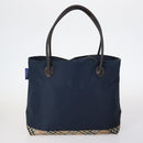 BURBERRY Nova Check Blue Label Bag Canvas nylon 5Set Beige Gray blue Auth ti3451-3