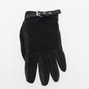 PRADA Gloves Leather Black Silver Auth ti3452-11