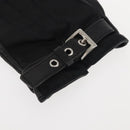 PRADA Gloves Leather Black Silver Auth ti3452-14