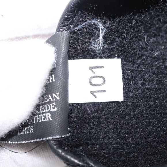 PRADA Gloves Leather Black Silver Auth ti3452