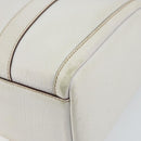 GUCCI Abby Mini Boston Bag Leather White Gold 130942 Auth ti3455-12