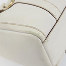 GUCCI Abby Mini Boston Bag Leather White Gold 130942 Auth ti3455-13