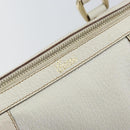 GUCCI Abby Mini Boston Bag Leather White Gold 130942 Auth ti3455-15